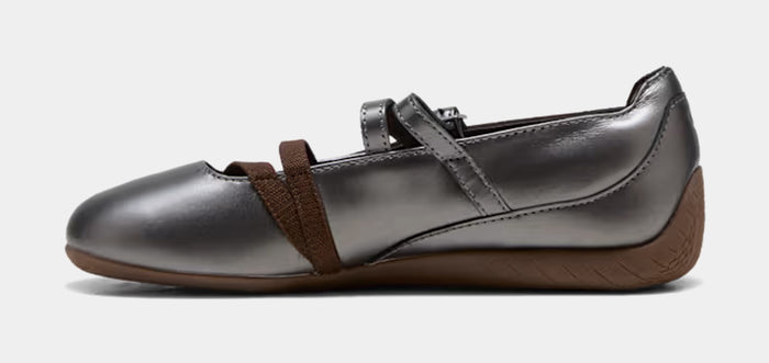 Speedcat Ballet Lux Chocolate Gum Womens Lifestyle Shoes (Brown/Silver)