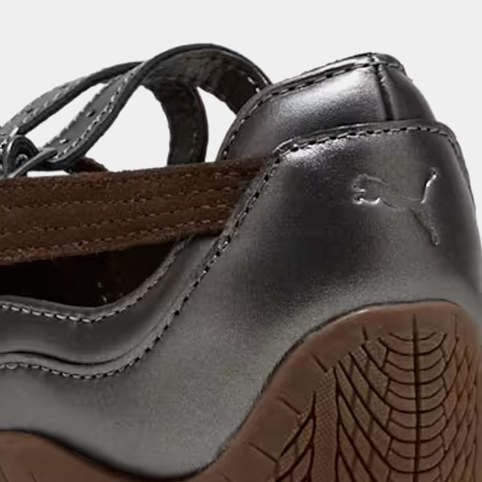 Speedcat Ballet Lux Chocolate Gum Womens Lifestyle Shoes (Brown/Silver)