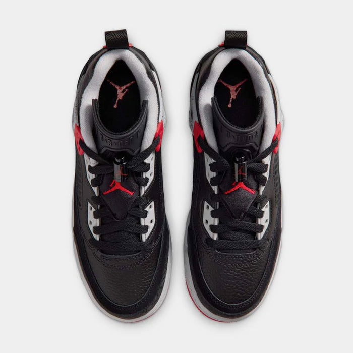 Spizike Low Grade School Basketball Shoes (Black/Wolf Grey/White/Gym Red)