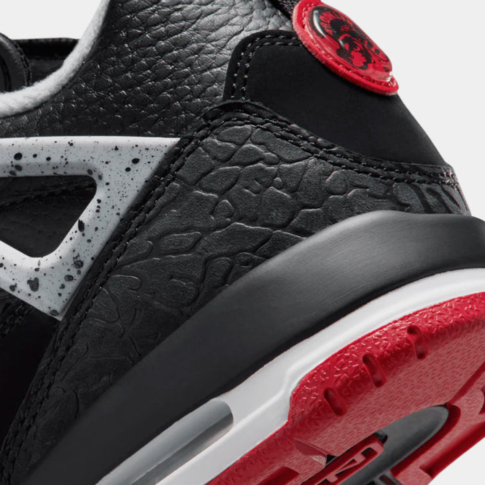 Spizike Low Grade School Basketball Shoes (Black/Wolf Grey/White/Gym Red)