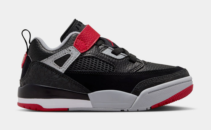 Spizike Low Preschool Basketball Shoes (Black/Gym red/Wolf Grey/White)