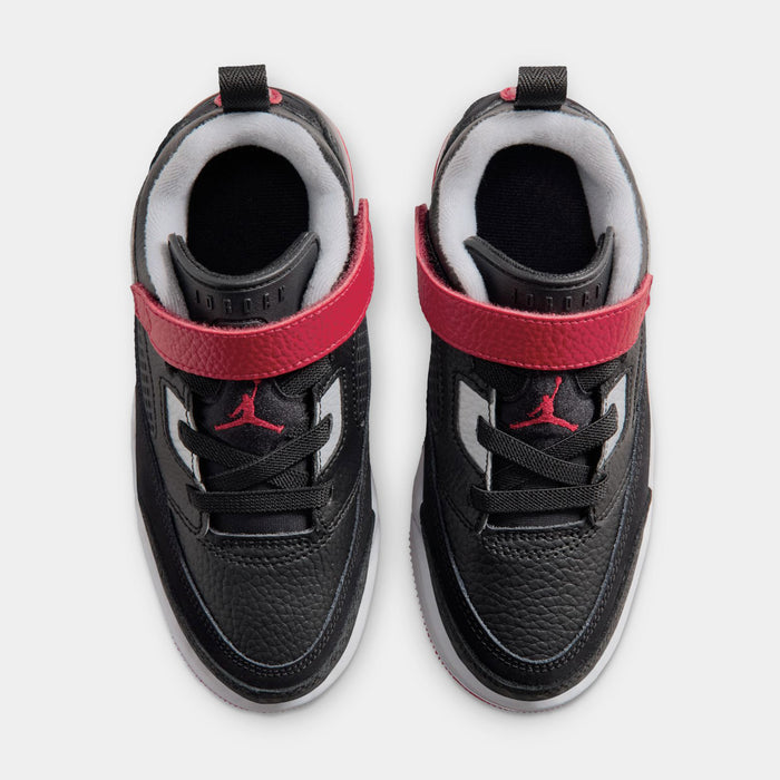 Spizike Low Preschool Basketball Shoes (Black/Gym red/Wolf Grey/White)