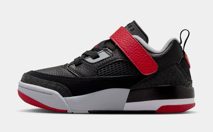 Spizike Low Preschool Basketball Shoes (Black/Gym red/Wolf Grey/White)