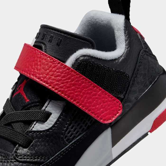 Spizike Low Preschool Basketball Shoes (Black/Gym red/Wolf Grey/White)