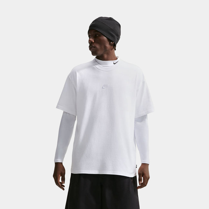 Sportswear Premium Essentials Mens Short Sleeve Shirt (White)