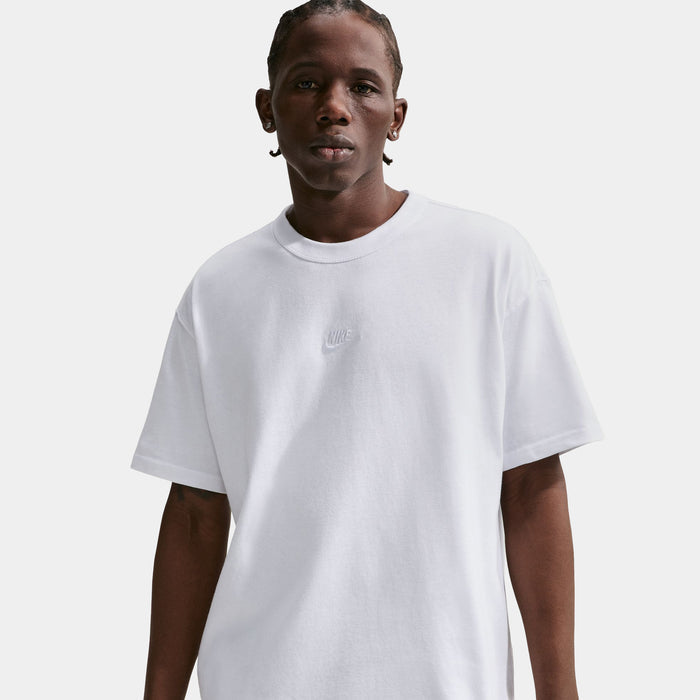 Sportswear Premium Essentials Mens Short Sleeve Shirt (White)