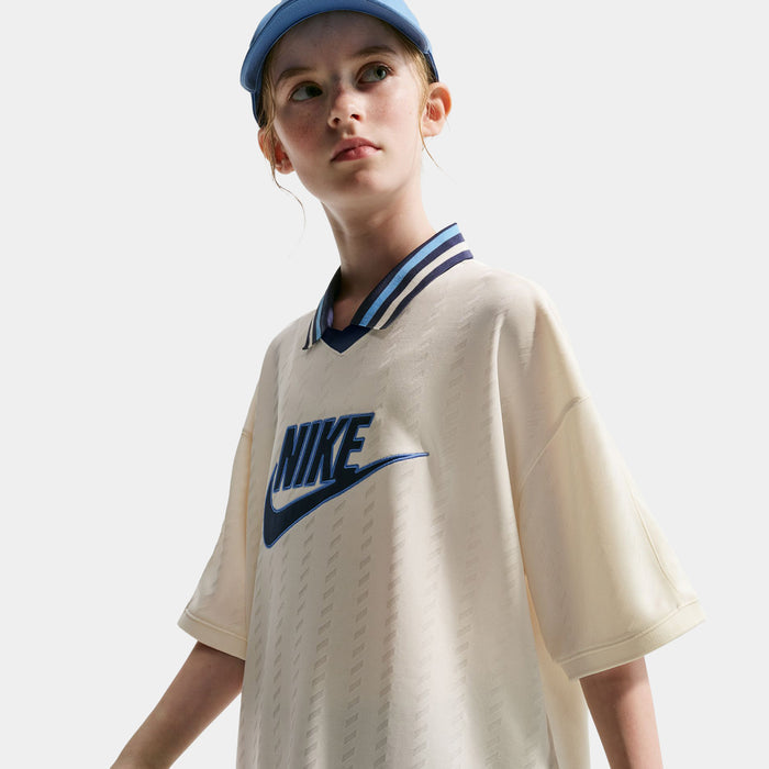 Sportwear Clean Grade School Jersey (Soft Pearl/Midnight Navy/University Blue)