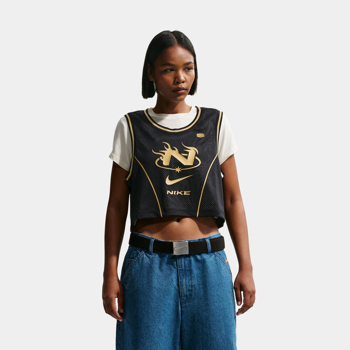 Sportwear Cropped Womens Jersey (Black/Buff Gold)