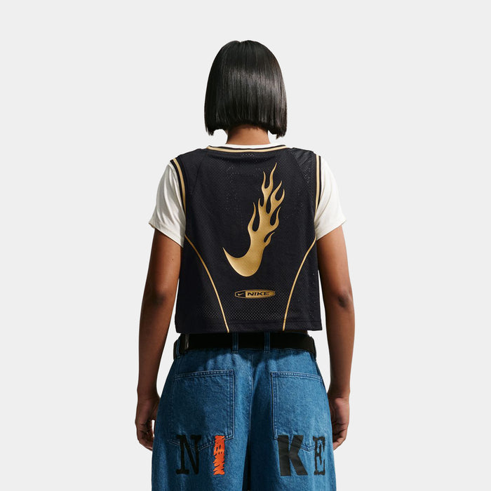 Sportwear Cropped Womens Jersey (Black/Buff Gold)