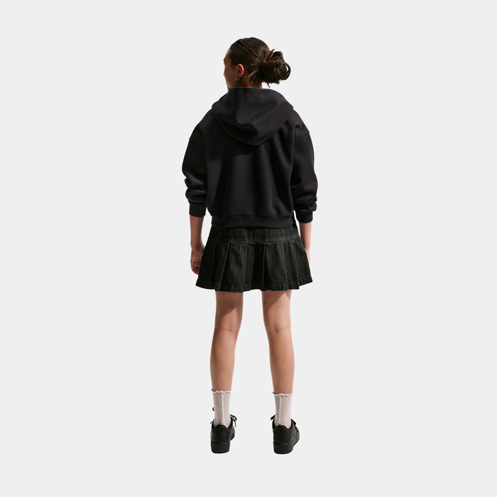Sportwear Denim Pleated Grade School Shirt (Black/Anthracite/Volt/Anthracite)