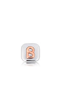 Square Pin Brooch - Silver/Rose Gold