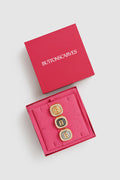 square pin brooch package in gold by buttonscarves
