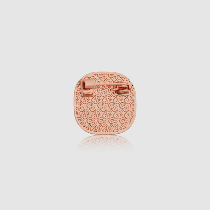 square pin brooch package in white by buttonscarves back view