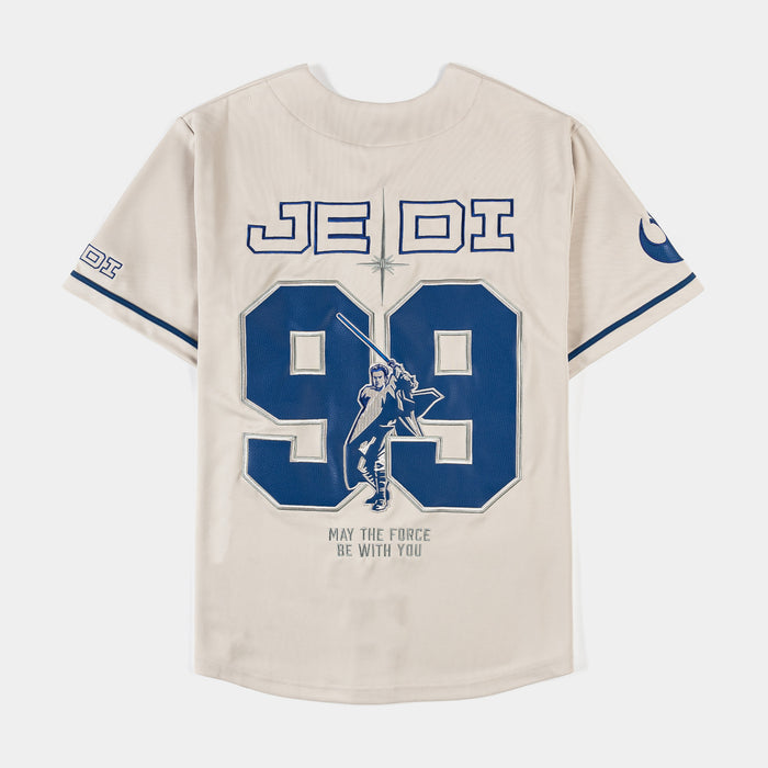 Star Wars By Shoe Palace Jedi Baseball Mens Jersey (Cream/Blue)