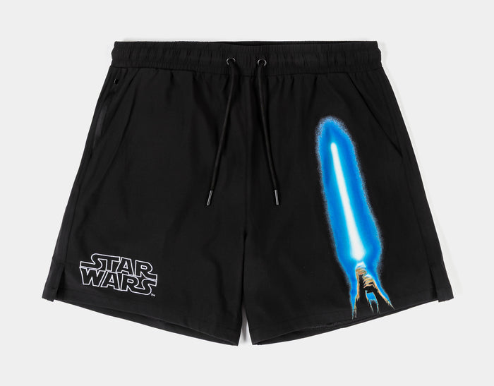 Star Wars By Shoe Palace Jedi Fleece Mens Shorts (Black/White)