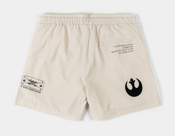 Star Wars By Shoe Palace Starfighter Hybrid Mens Shorts (Cream/Black)