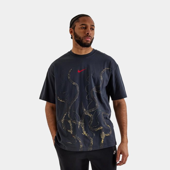 Stranger Things Max90 Mens Short Sleeve Shirt (Off Noir/University Red)