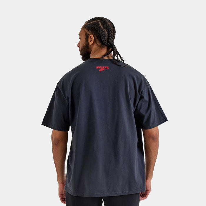 Stranger Things Max90 Mens Short Sleeve Shirt (Off Noir/University Red)