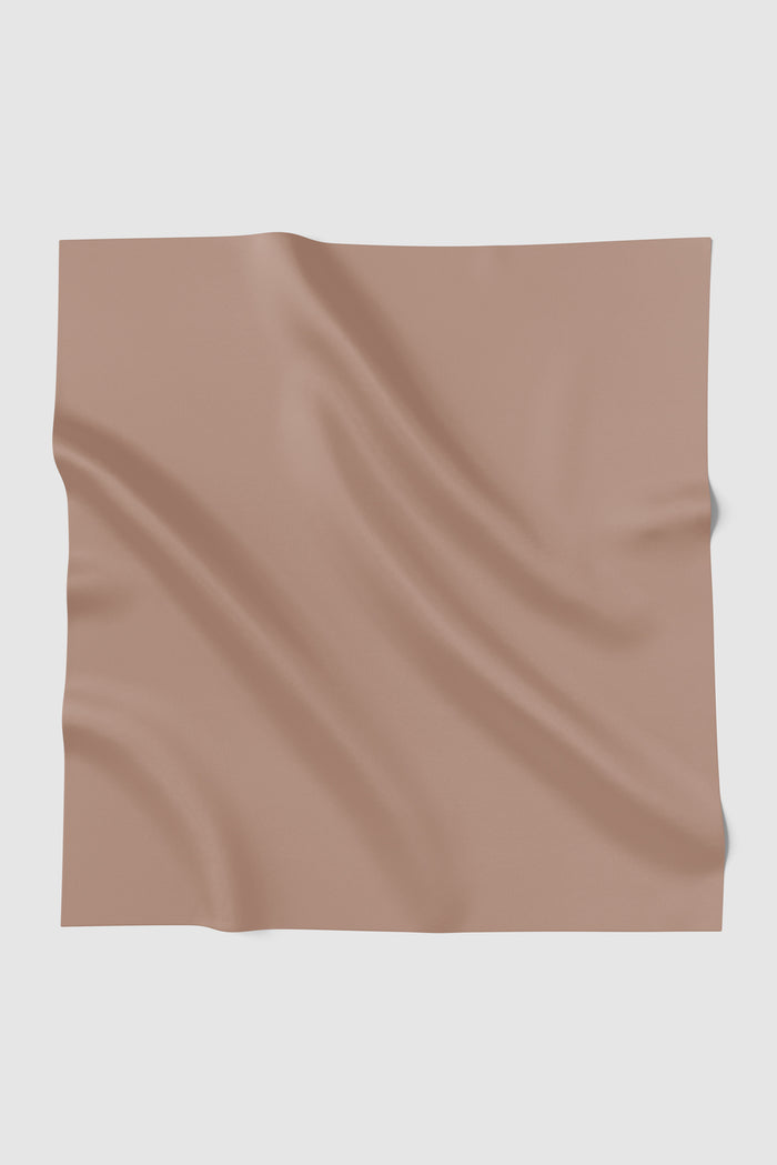 sunday basic square scarf in almond by buttonscarves