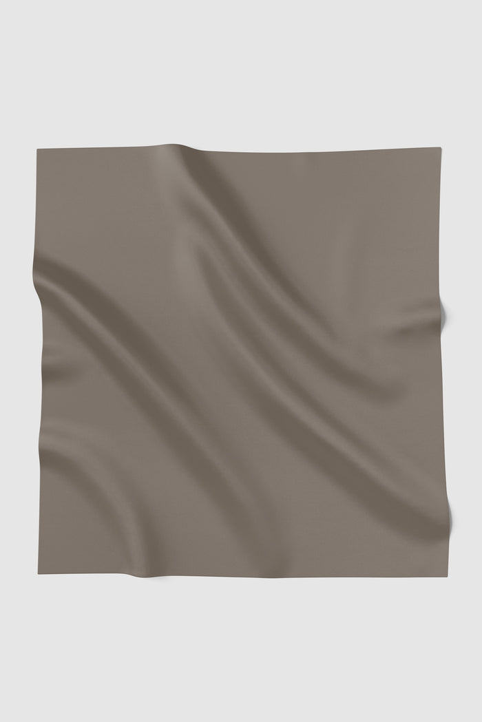 sunday basic square scarf in ash clay by buttonscarves