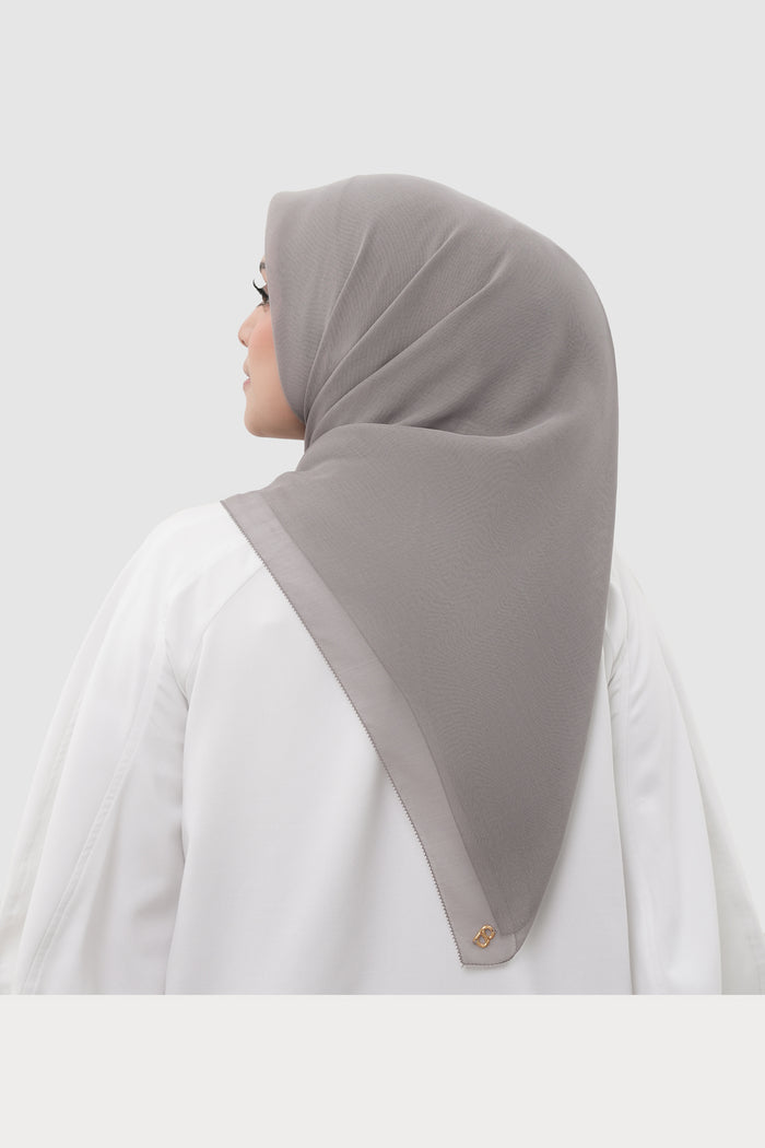 sunday basic square scarf in canvas by buttonscarves back view