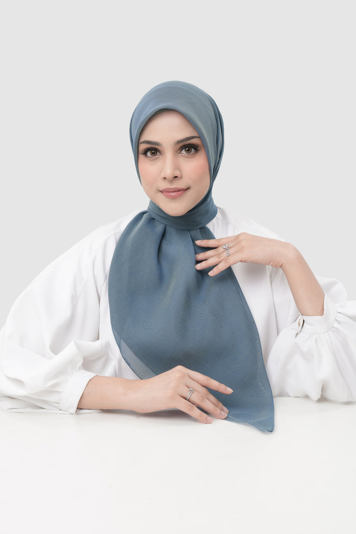sunday basic square scarf in dory fish by buttonscarves front view