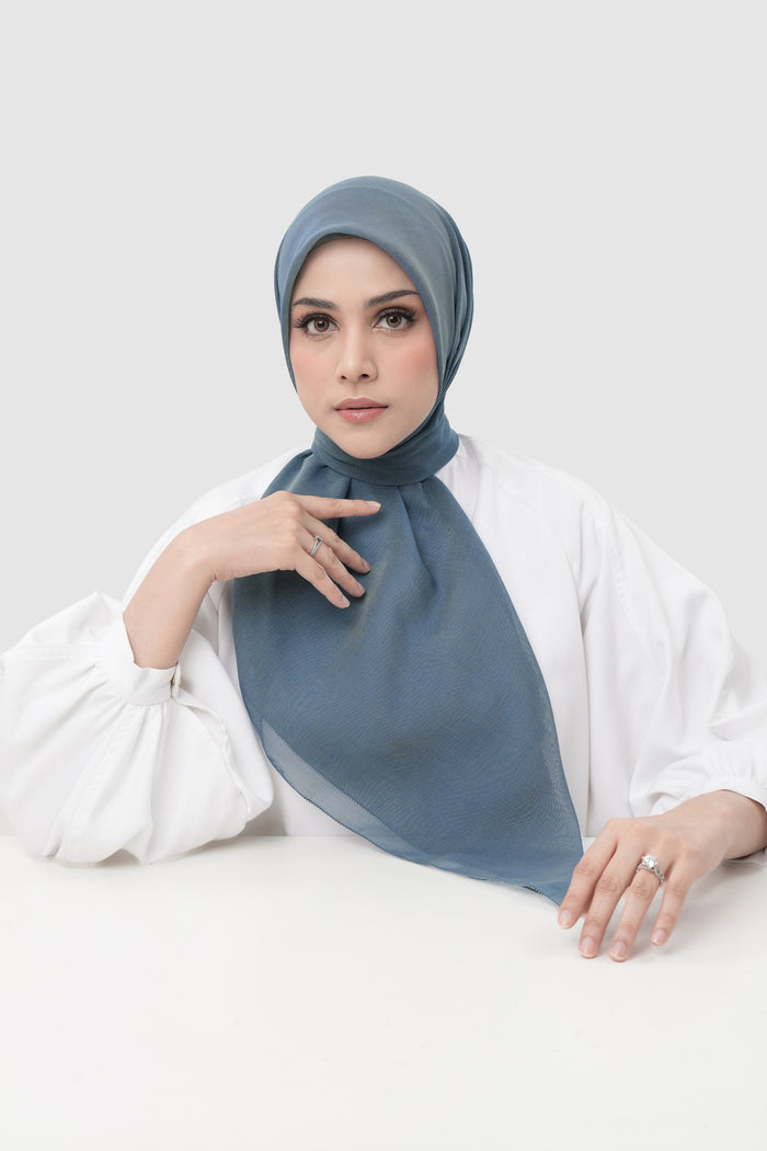 sunday basic square scarf in dory fish by buttonscarves front view