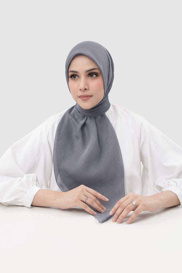 sunday basic square scarf in frost by buttonscarves front view