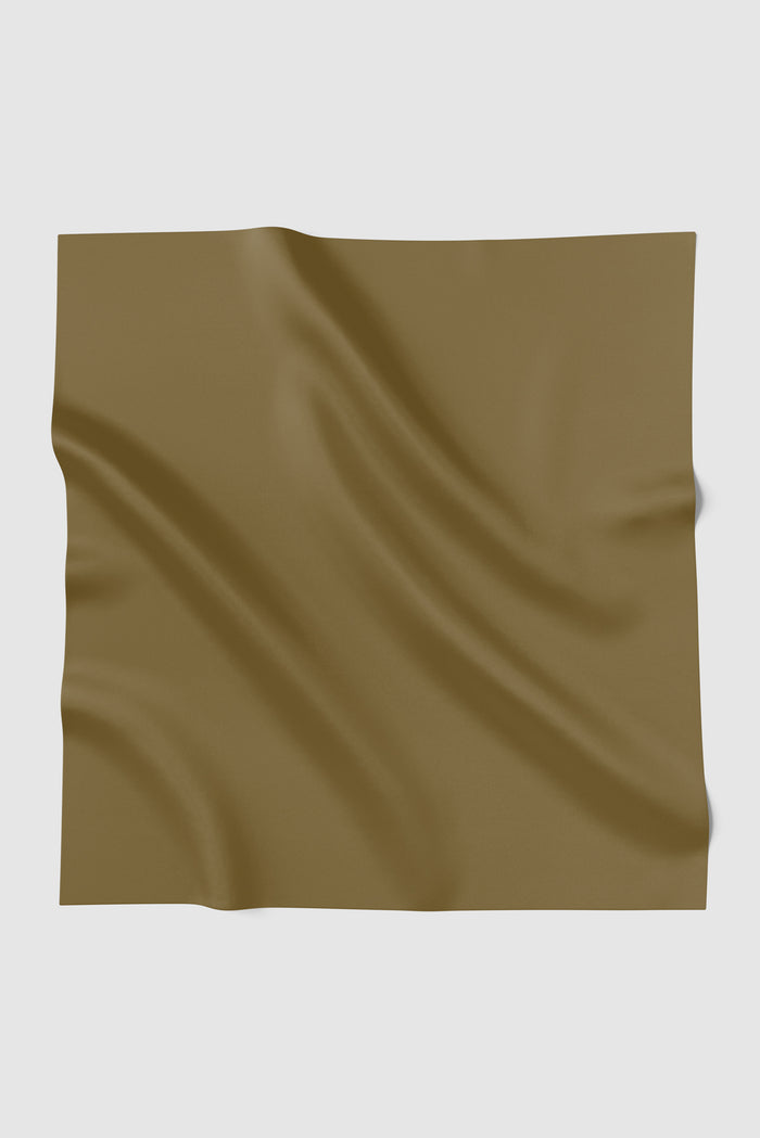 sunday basic square scarf in olive by buttonscarves