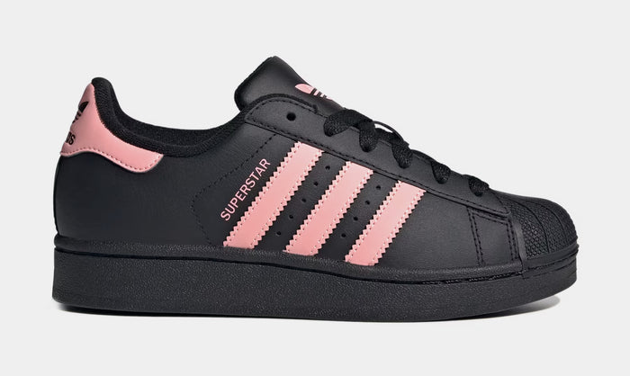 Superstar II Grade School Lifestyle Shoes (Black/Pink/Black)