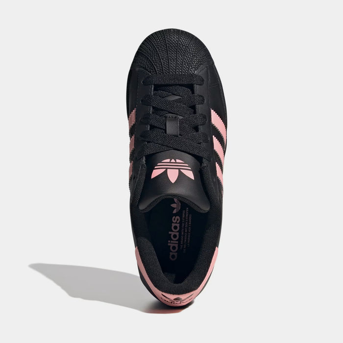 Superstar II Grade School Lifestyle Shoes (Black/Pink/Black)