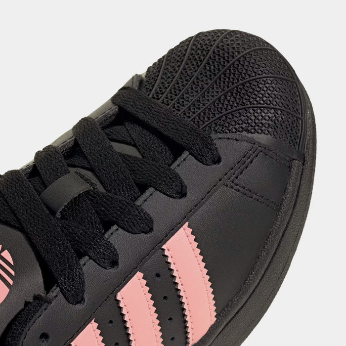 Superstar II Grade School Lifestyle Shoes (Black/Pink/Black)