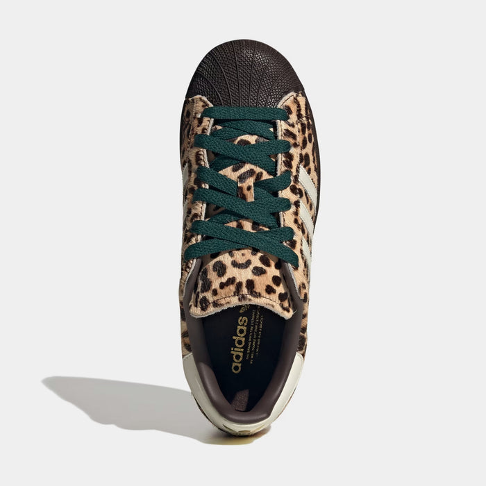 Superstar II Leopard Womens Lifestyle Shoes (Dark Brown/Ivory/Gold Metallic)