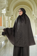 tapis de fleur capsule prayer robe in black by buttonscarves