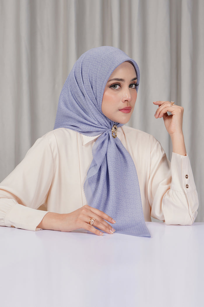 tapis square scarf in cosmic sky by buttonscarves side view
