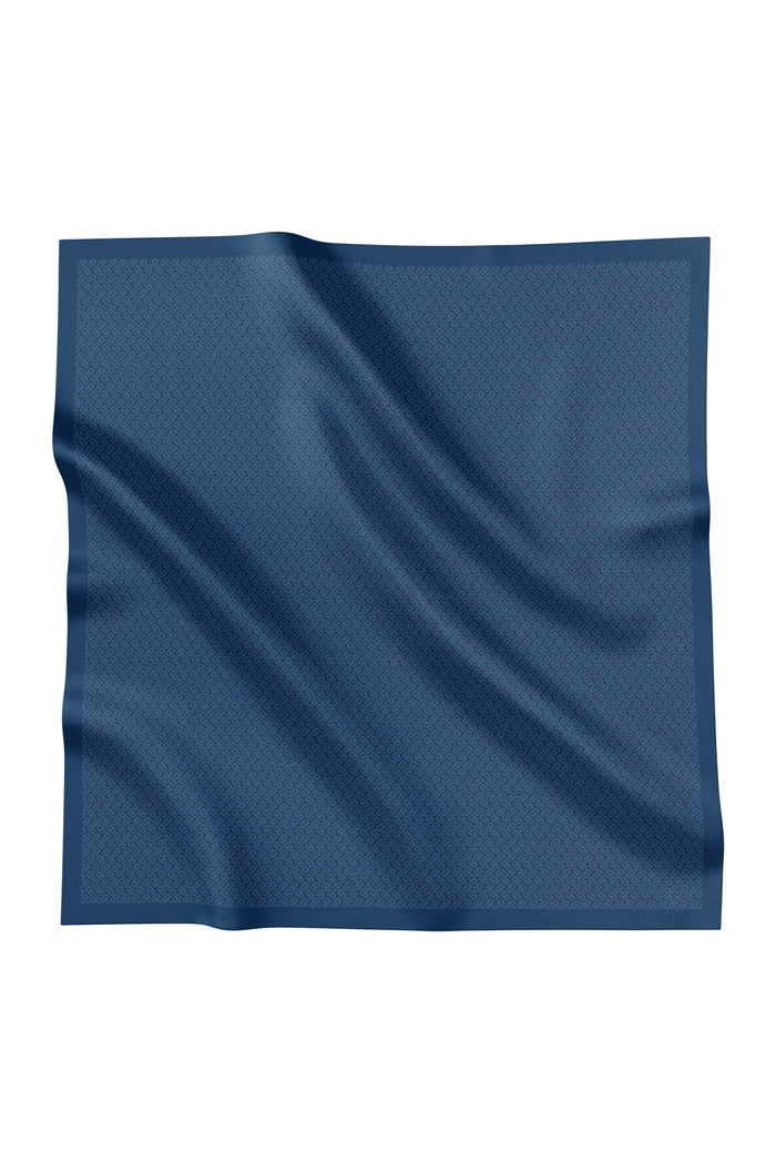 tapis square scarf in estate blue by buttonscarves