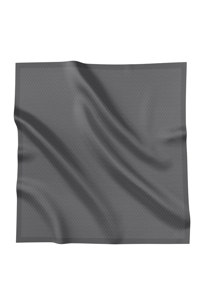 tapis square scarf in gunmetal by buttonscarves