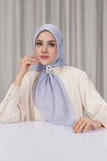 tapis square scarf in misty lilac by buttonscarves front view