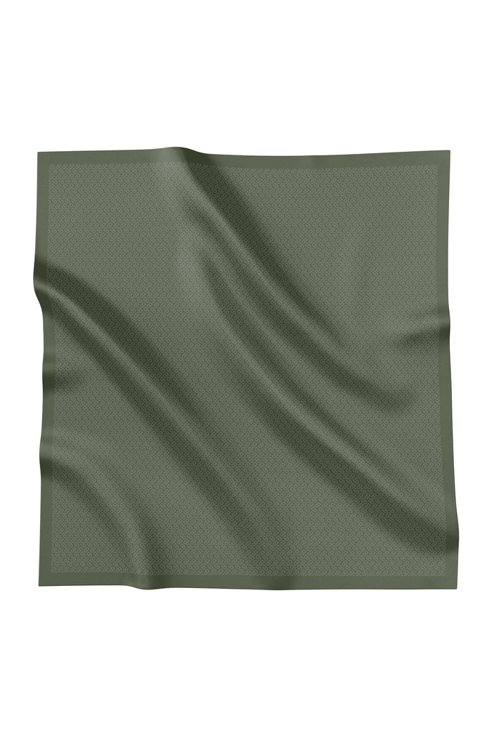 tapis square scarf in pesto by buttonscarves