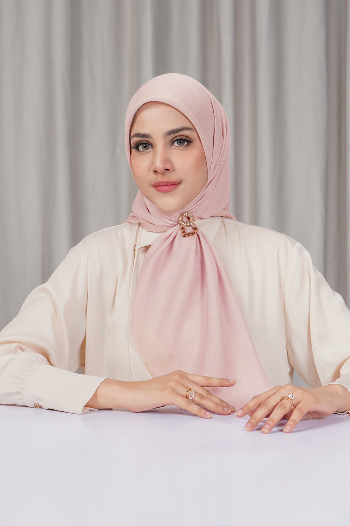 tapis square scarf in rose water by buttonscarves