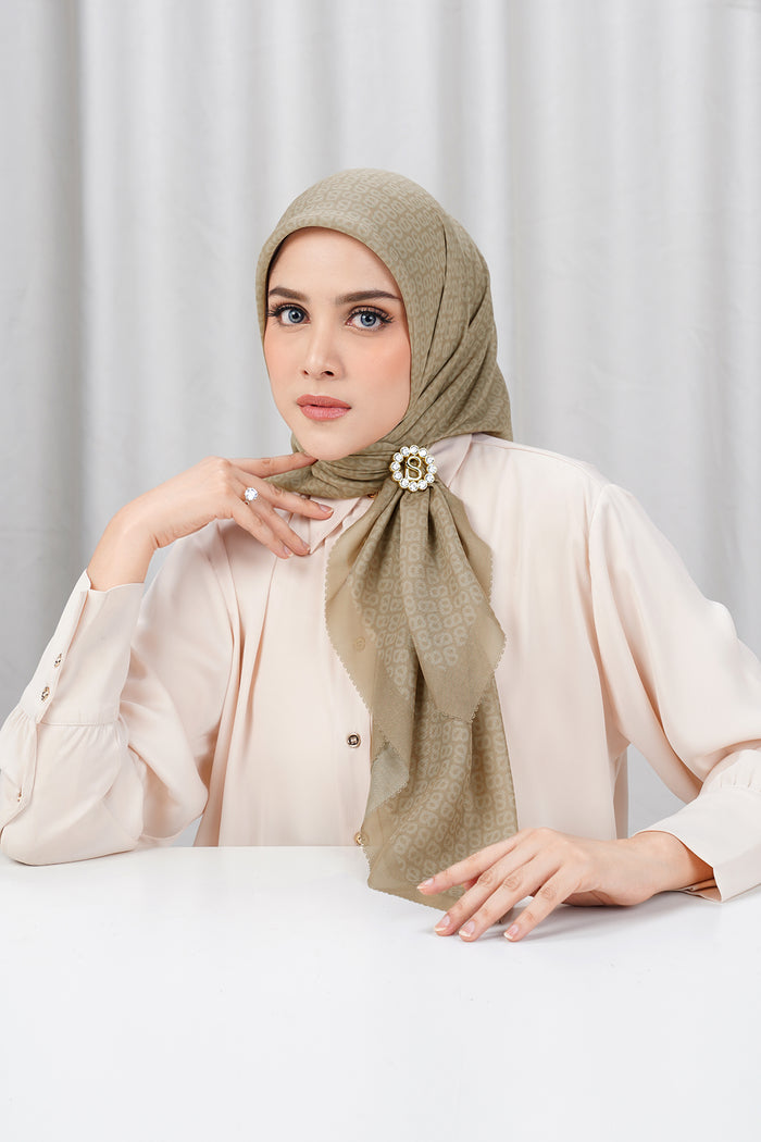 tapis square scarf in starfish by buttonscarves front view
