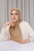 tapis square scarf in toast by buttonscarves