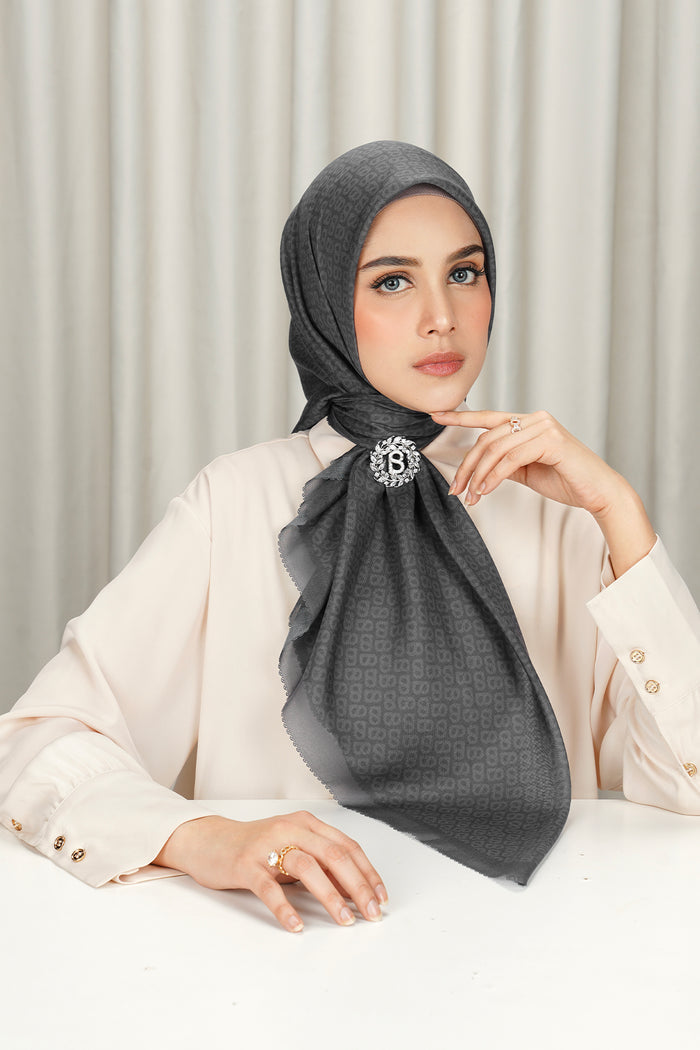 tapis square scarf in tornado by buttonscarves front view