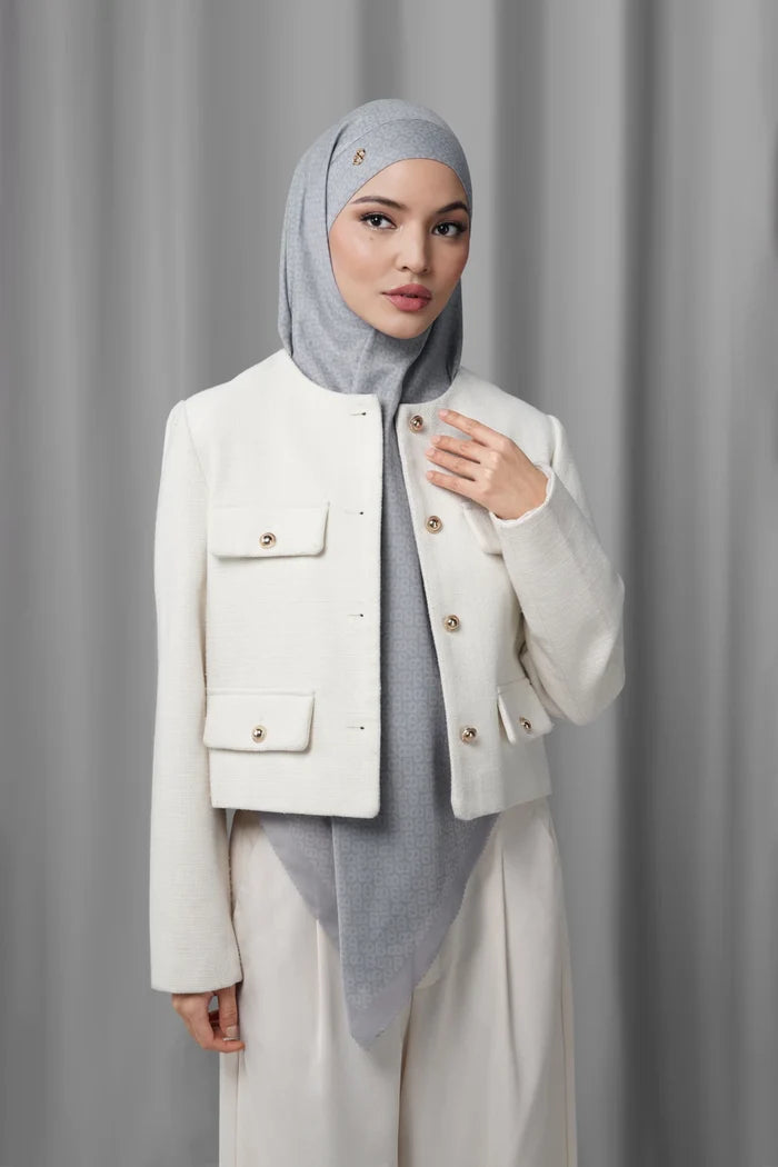 tapis tie back square scarf in alloy by buttonscarves