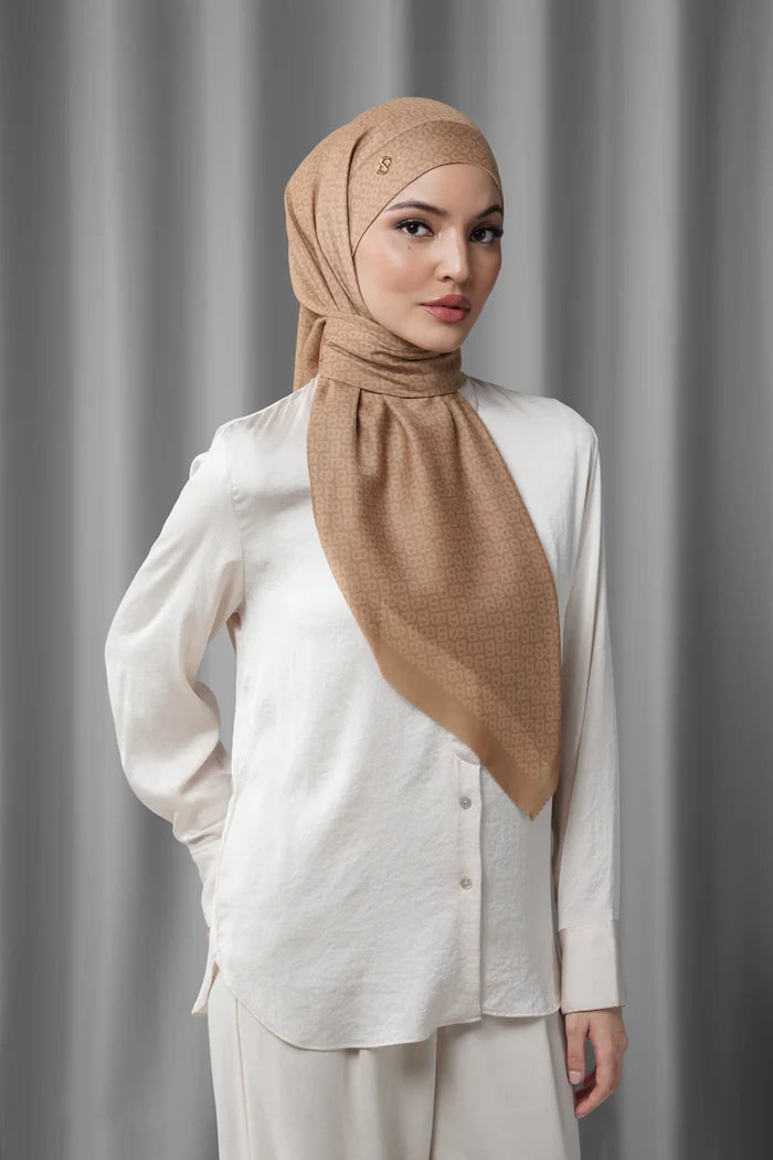tapis tie back square scarf in almond by buttonscarves style look