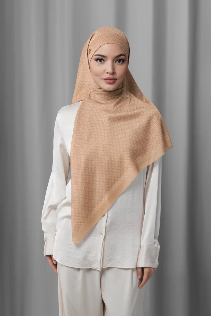 tapis tie back square scarf in almond by buttonscarves