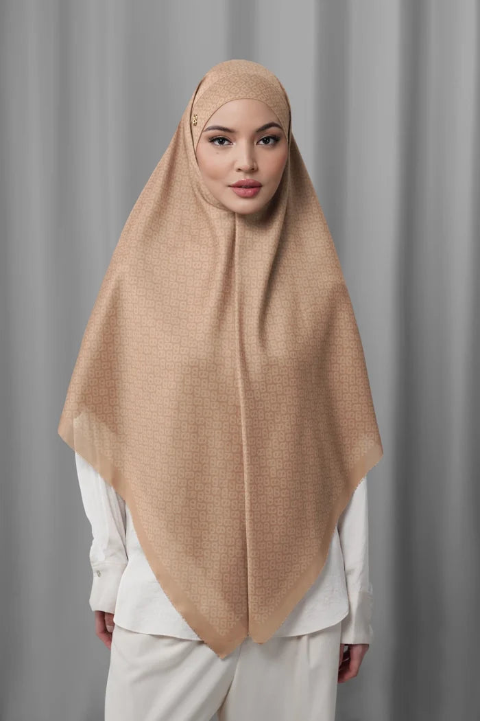 tapis tie back square scarf in almond by buttonscarves