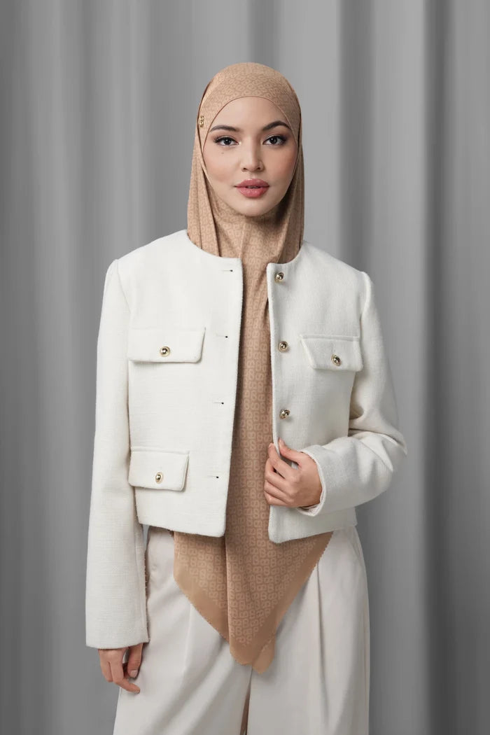 tapis tie back square scarf in almond by buttonscarves style look