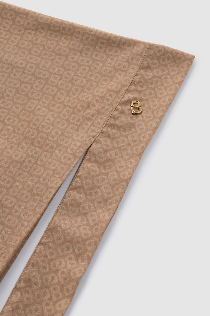 tapis tie back square scarf in almond by buttonscarves detail view