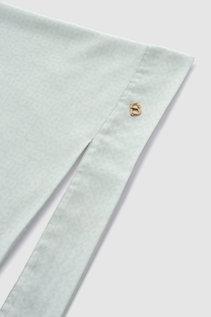 tapis tie back square scarf in antique white by buttonscarves detail view